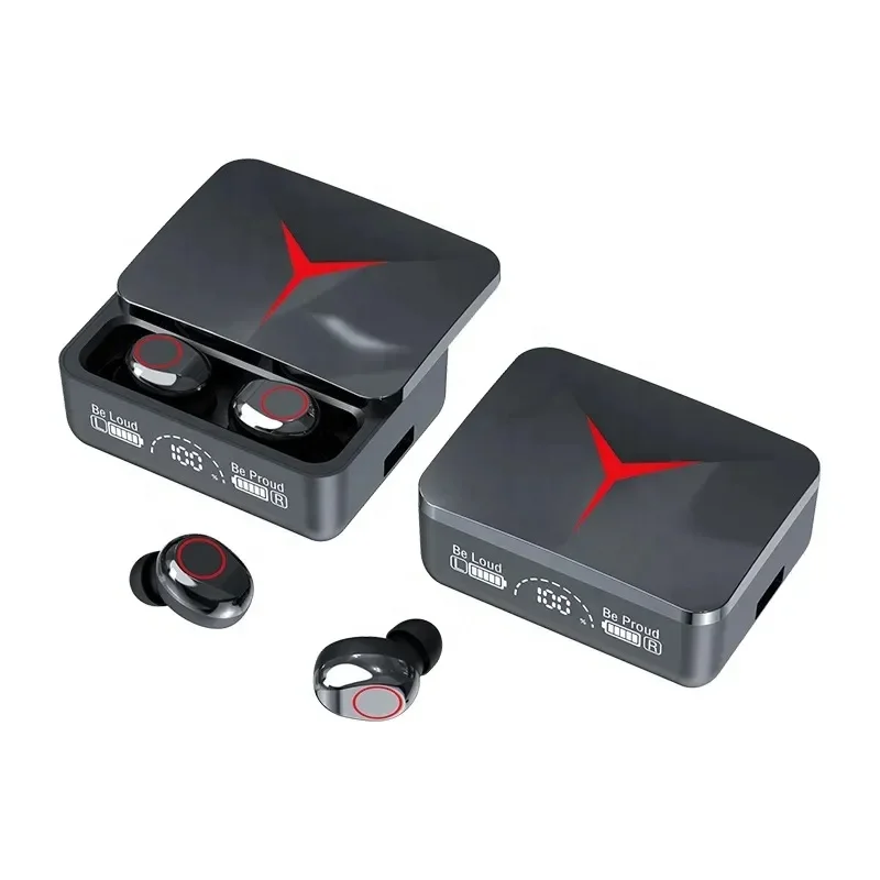 M90 Pro Earbuds Wireless Headphone Gaming Earphone with Mic Charging Box Music Headsets LED Bluetooth Waterproof Earphones AAC