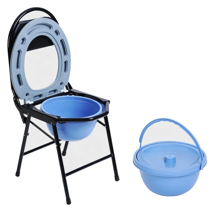 

Manufacturer wholesale portable foldable potty toilet chair for elderly pregnant women commode chair