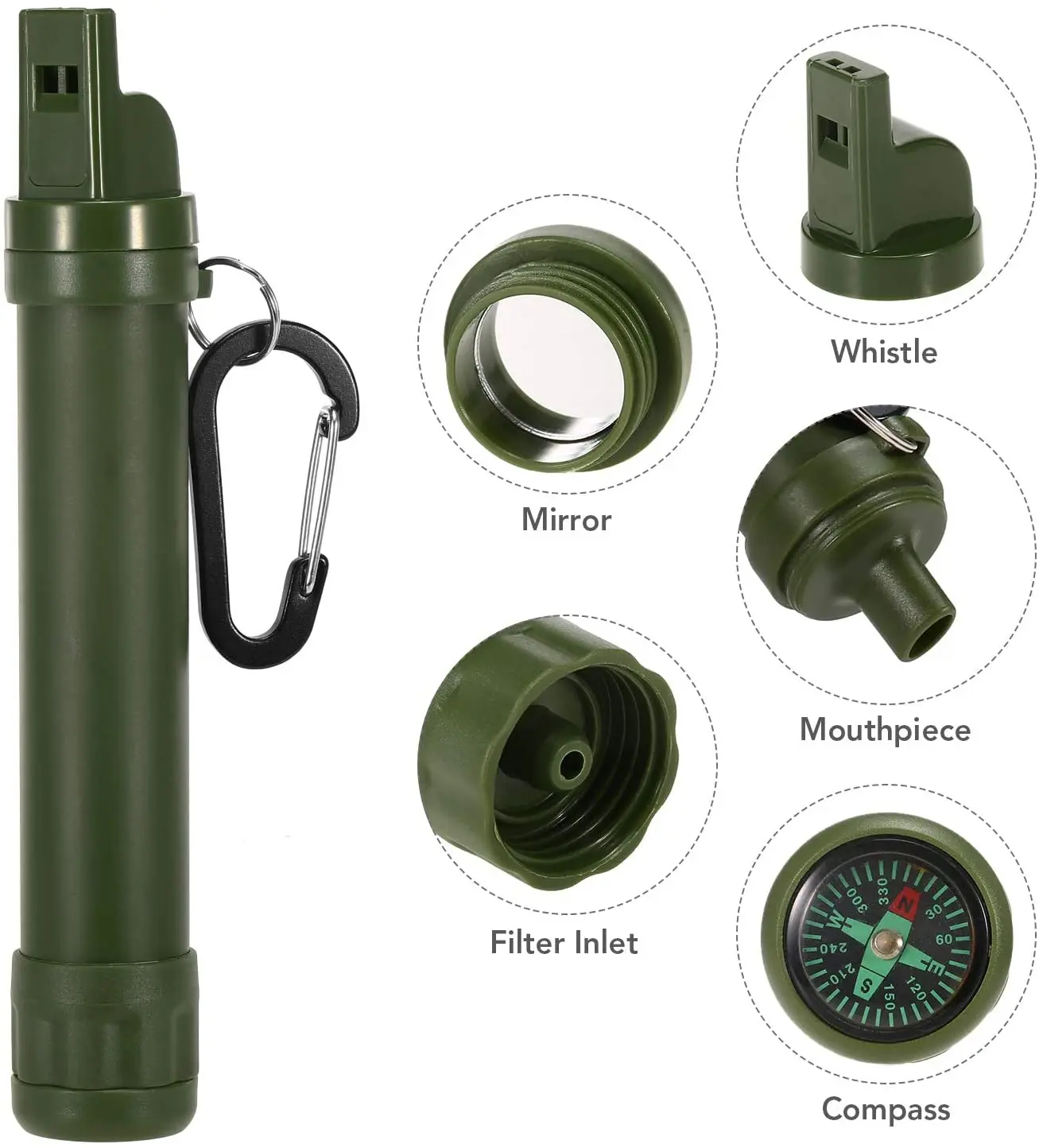 

Hot Portable Water Filter Straw Filtration Purifier Camping Hiking Survival Gear,0.01 Micron Activated Carbon Water Filter Straw, Customized color