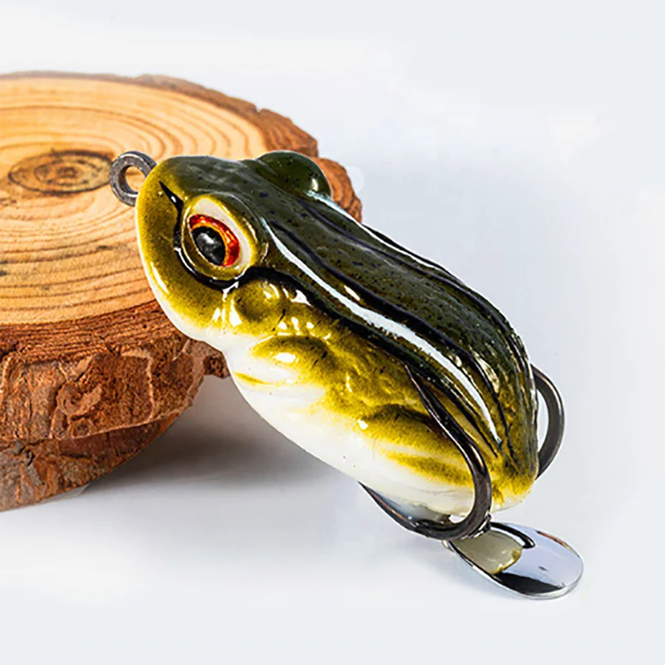 

Hot Sale 3D Eyes Thunder Frog fish lure soft 5cm 13g Fishing Lure Soft Frog Lures, 9 colors