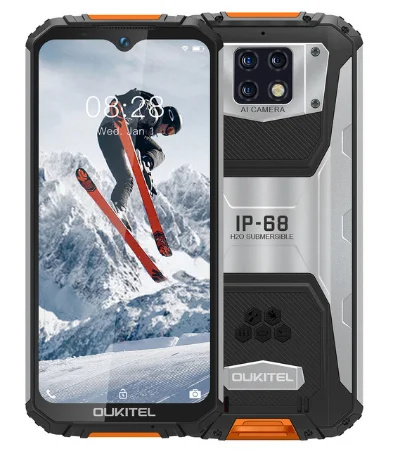 

OUKITEL WP6 10000mAh 6.3'' FHD+ IP68 Waterproof Mobile Phone 4GB +128GB Octa Core 16MP Triple Cameras Rugged Smartphone, Black/orange