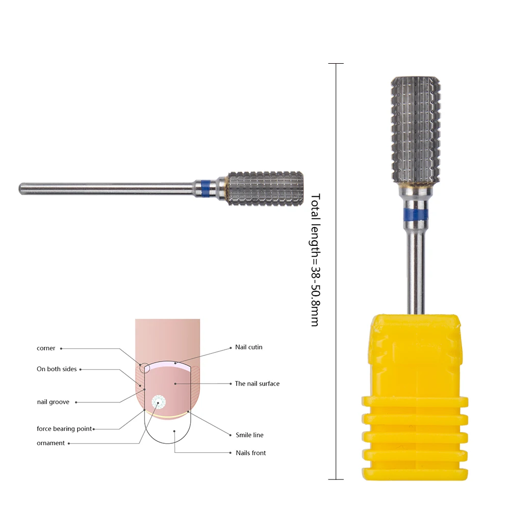 

2020 New Carbide Nail Drill Bits With 3 Grits In One Bit