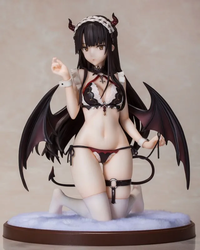 

action & toy figures Taya devil maid Action figures AIKO original painting binary beauty kneeling girl