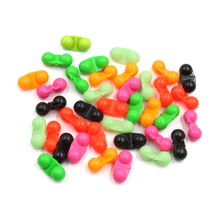 

Wholesale colorful Double Rattle Sea Fishing Rig Beads fishing lure noise rig lure making beads bell