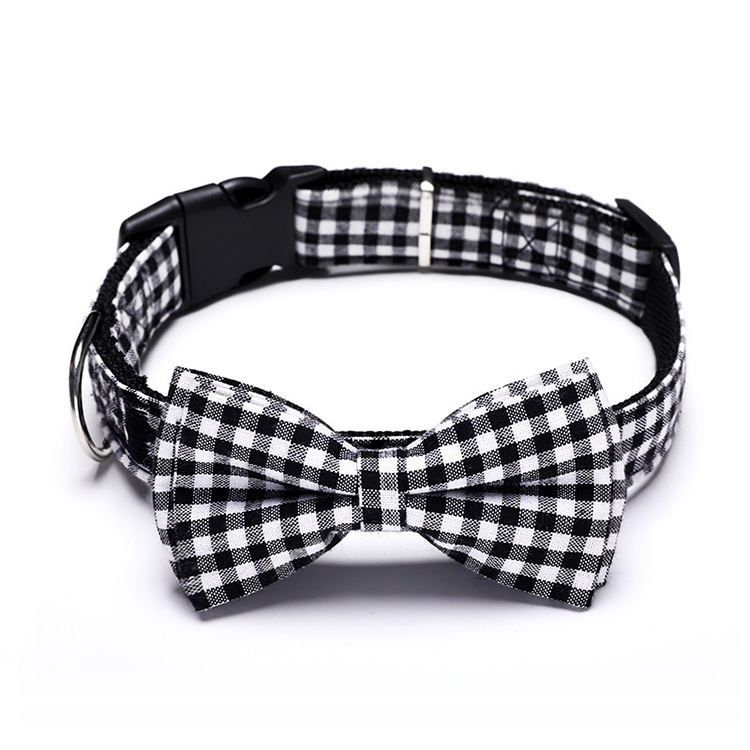 

2020 Pet Dog Collar Bow Tie, American flag;red, black&white