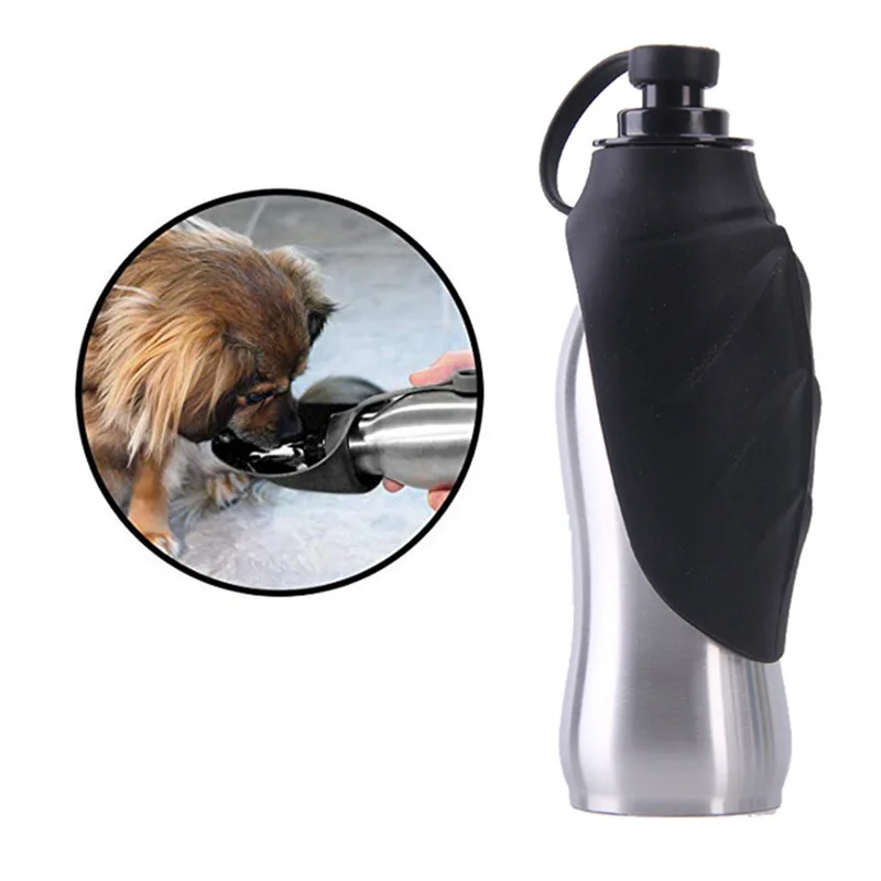 

2021 Portable Foldable Pet Leaf Bottle Insulated Dog Drinking Water Bottle for Dogs, Customized color