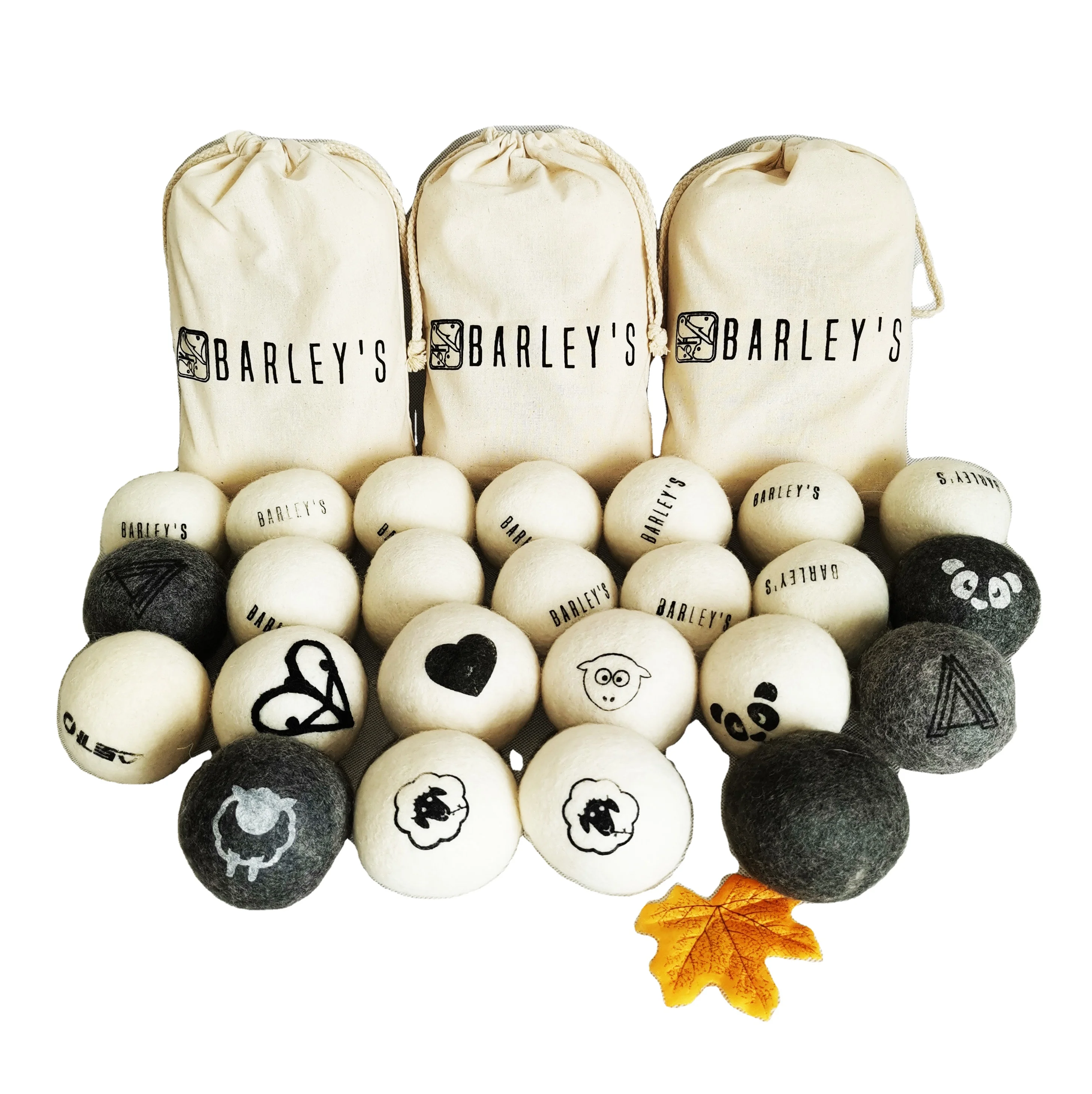 

arrivals 2021 Amazon top seller trending New zealand wool products xl 7cm wool Dryer Balls 6 pack cotton bag factory wholesale, Customized color