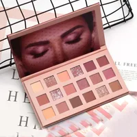 

2019 Hot sale private label cosmetic eyeshadow palette cardboard makeup powder glitter the balm 18 color eyeshadow palette