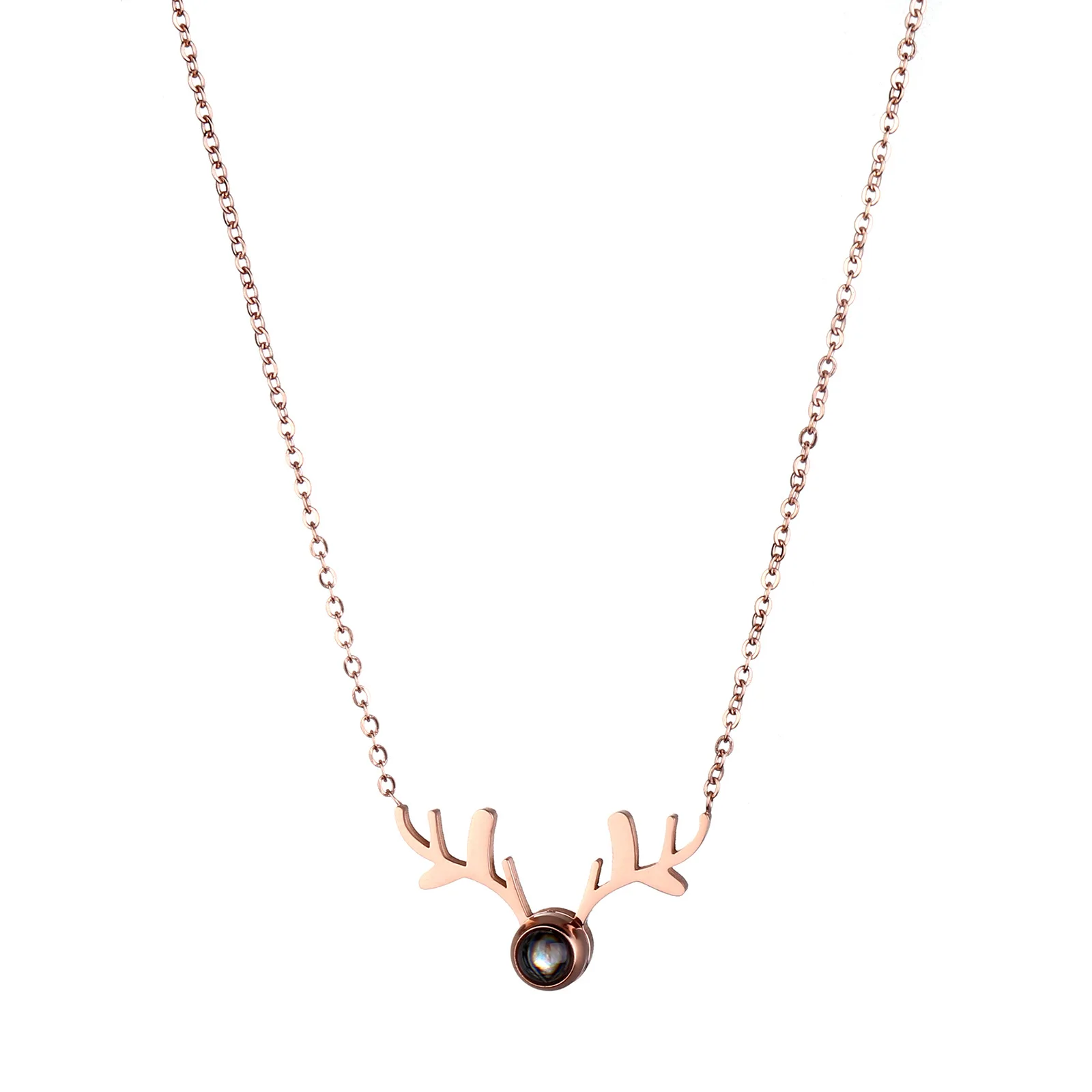 

Hotsale couple jewelry 100 languages I love you diamond pendant projection necklaces women