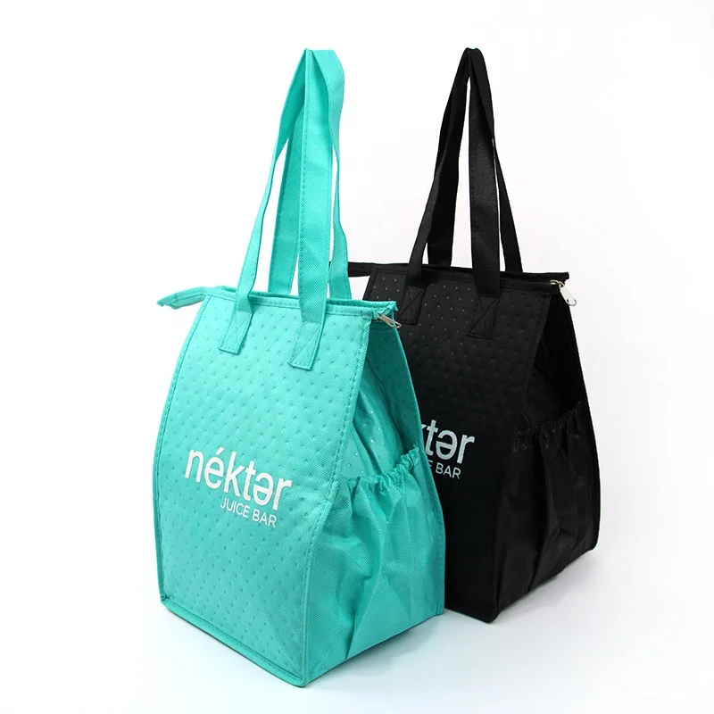 

Non Woven Fitness Insulated Food Delivery Lunch Cooler Bag, Black