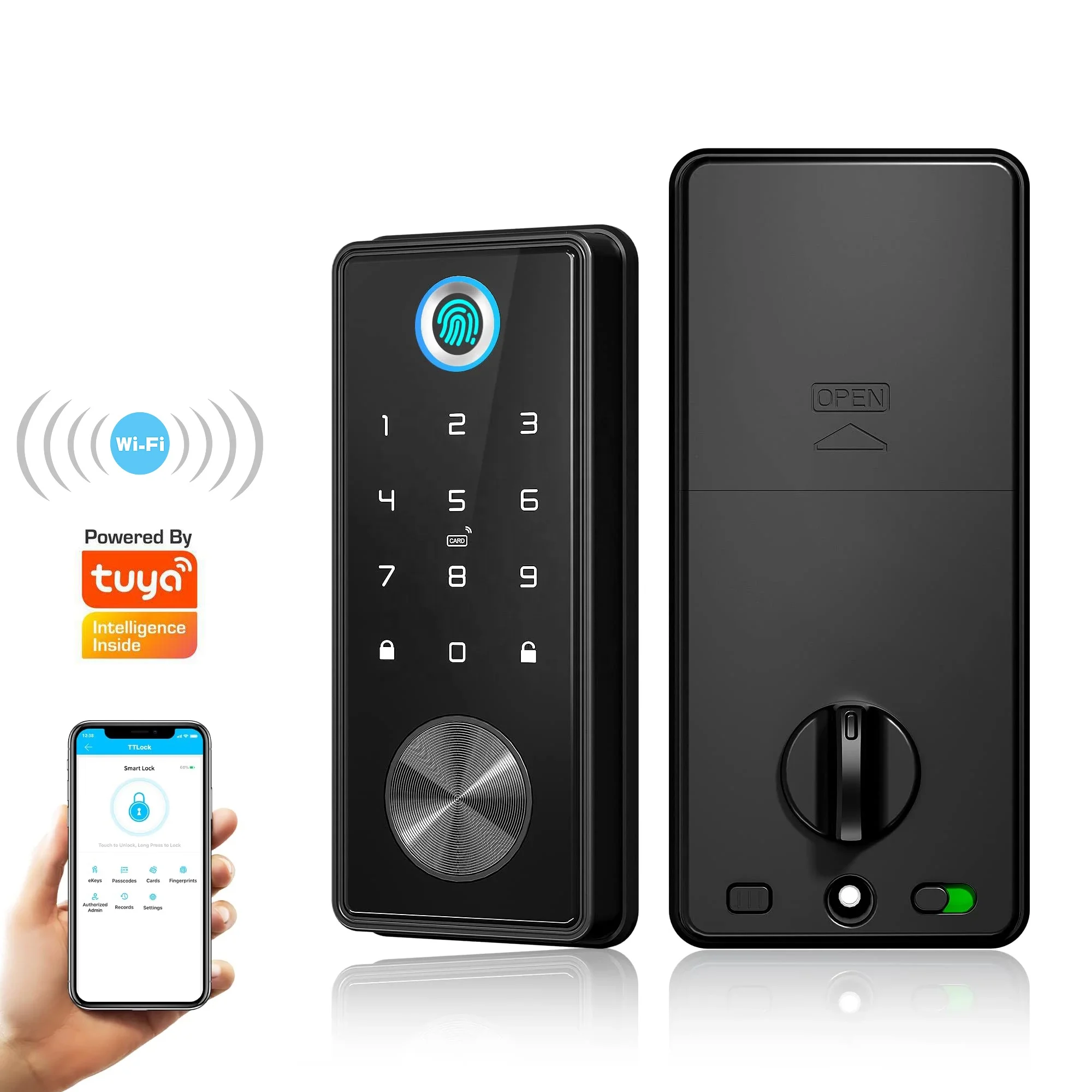 

Kadonio Biometric Fingerprint Attendance Smart Lock Tuya Digital Door Lock Automatic Door Lock