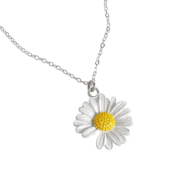 

Danyang 925 Sterling Silver Simple Daisy Platinum Penant Necklace for Women Jewelry