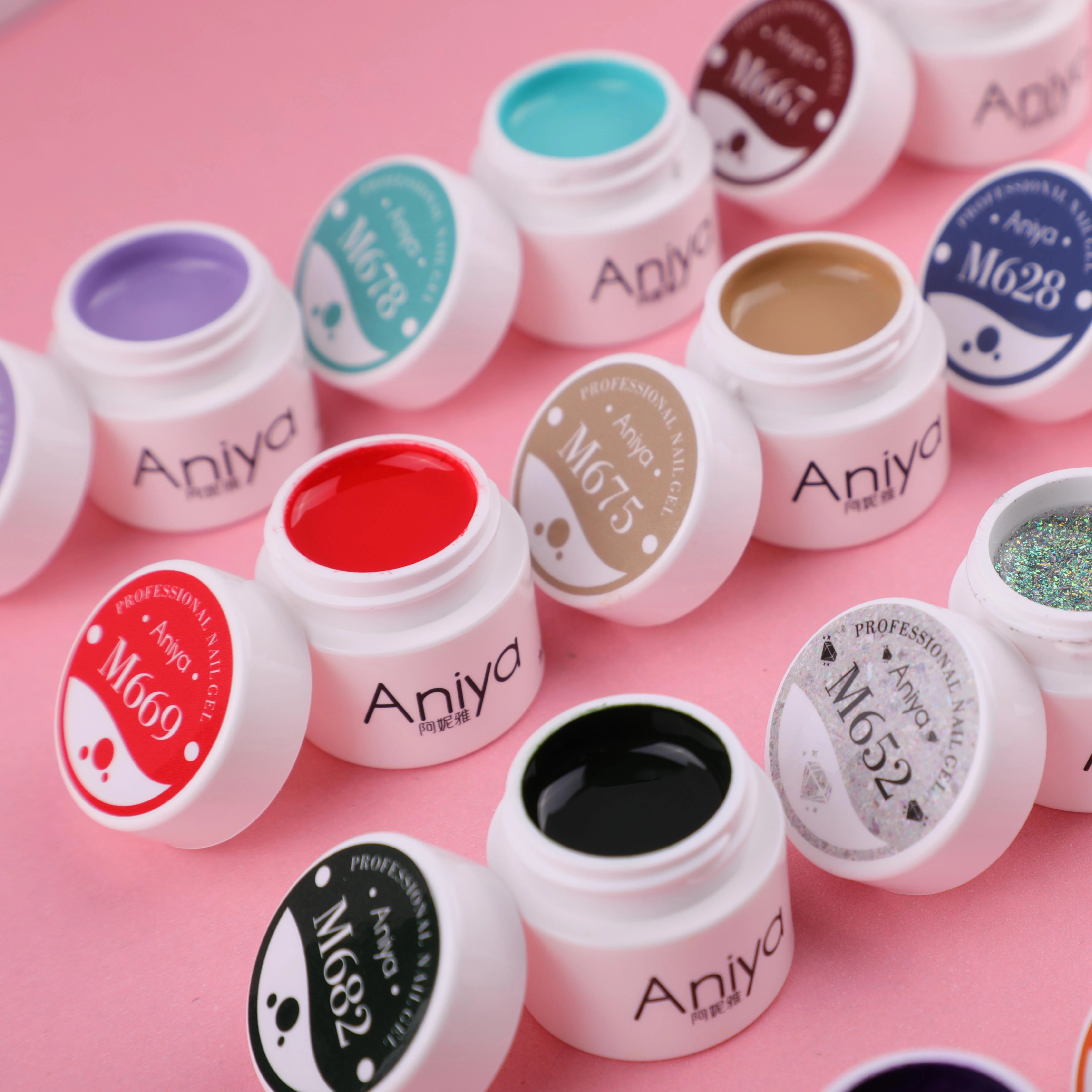 

Aniya New Generation M Series 8g Nail Art Design for Painting Pigment UV Gel Nail Gel Paint, 86 colors