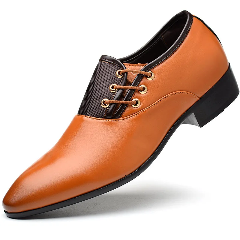 

New Arrival Black Formal Leather Elevator Height Increasing Men Dress Shoes, 3 colors