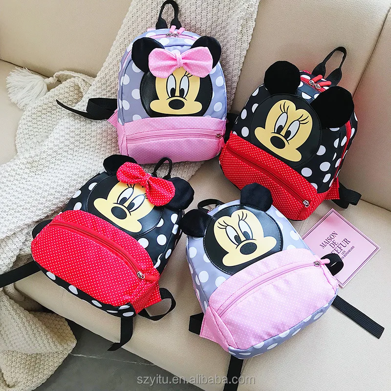 

2022 girl princess toddler cartoon designer outdoor travel back pack school bags mini mickey minnie mouse backpack school bags