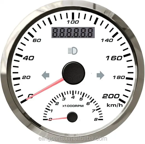 2020 New Style Speed + Rev Counter 2 In1 Gps Speedometer 200km