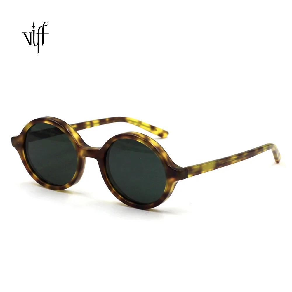 

VIFF HP20016 Leading Sunglasses Manufacturer Customer Label Design Retro Sun Glasses River Round Sunglasses