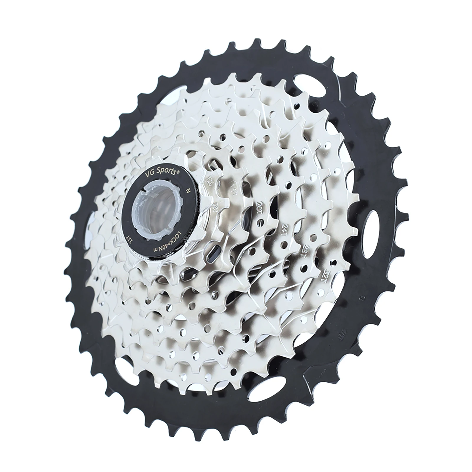 

VG Sports 8 Speed 11-40T Bicycle Cassette Freewheel for MTB Mountain Bike Parts, Silver,black