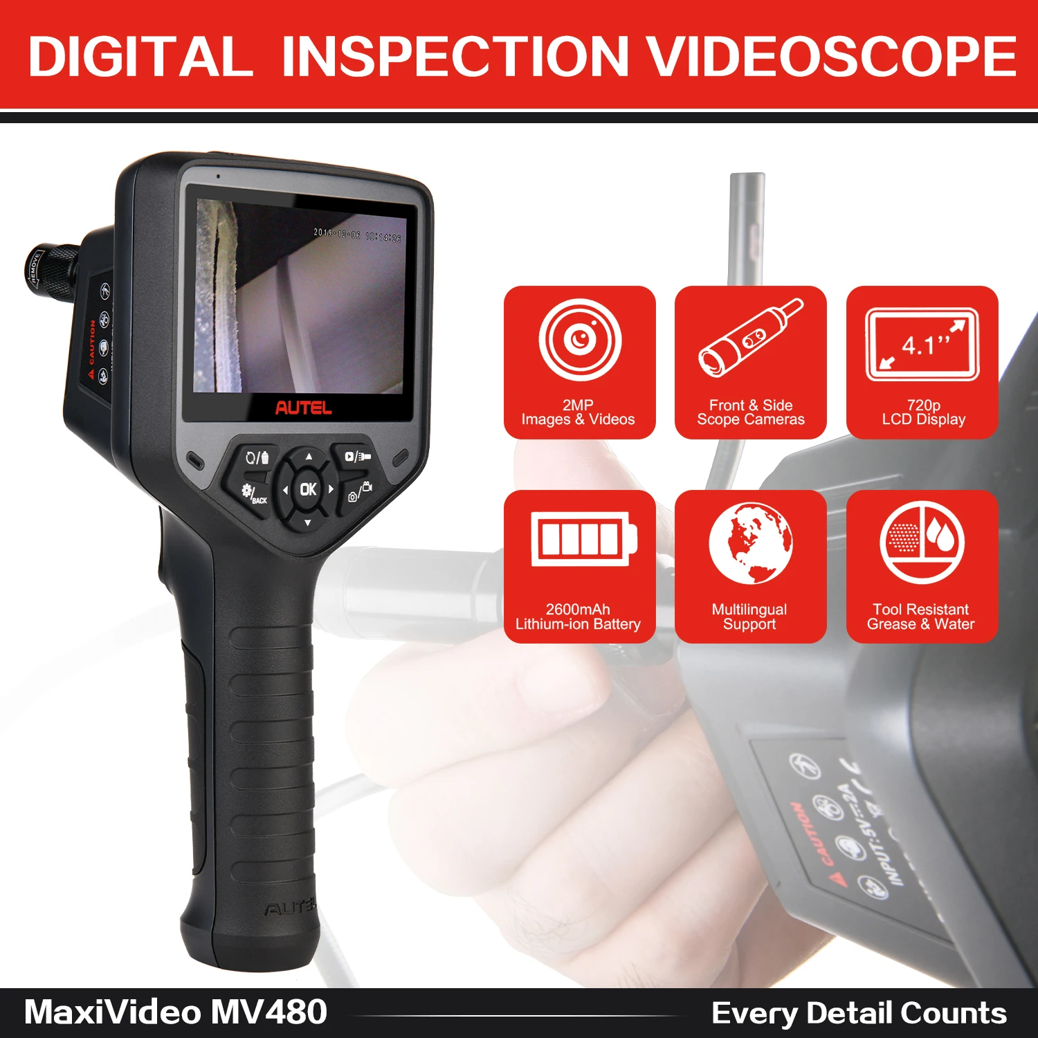 Autel MV480 Dual Camera Inspection View