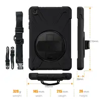 

360 degree rotation full protective case for Samsung Tab A 8.0 P200/P205 rugged cover with wrist strap