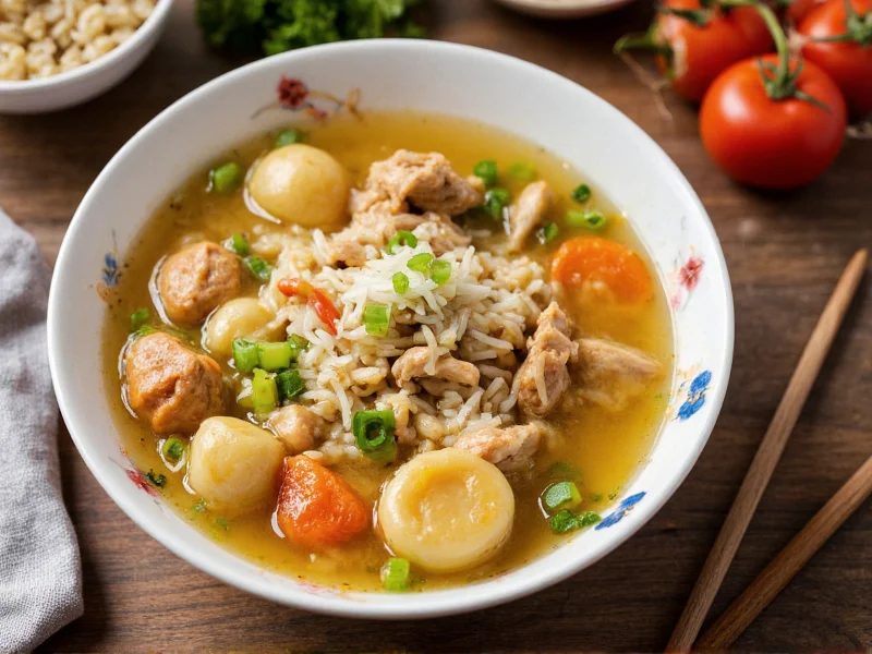 chinese chicken rice soup
