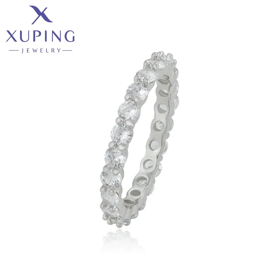 

R-031 Xuping jewelry Fashion exquisite diamond platinum plated festive ring jewelry ring