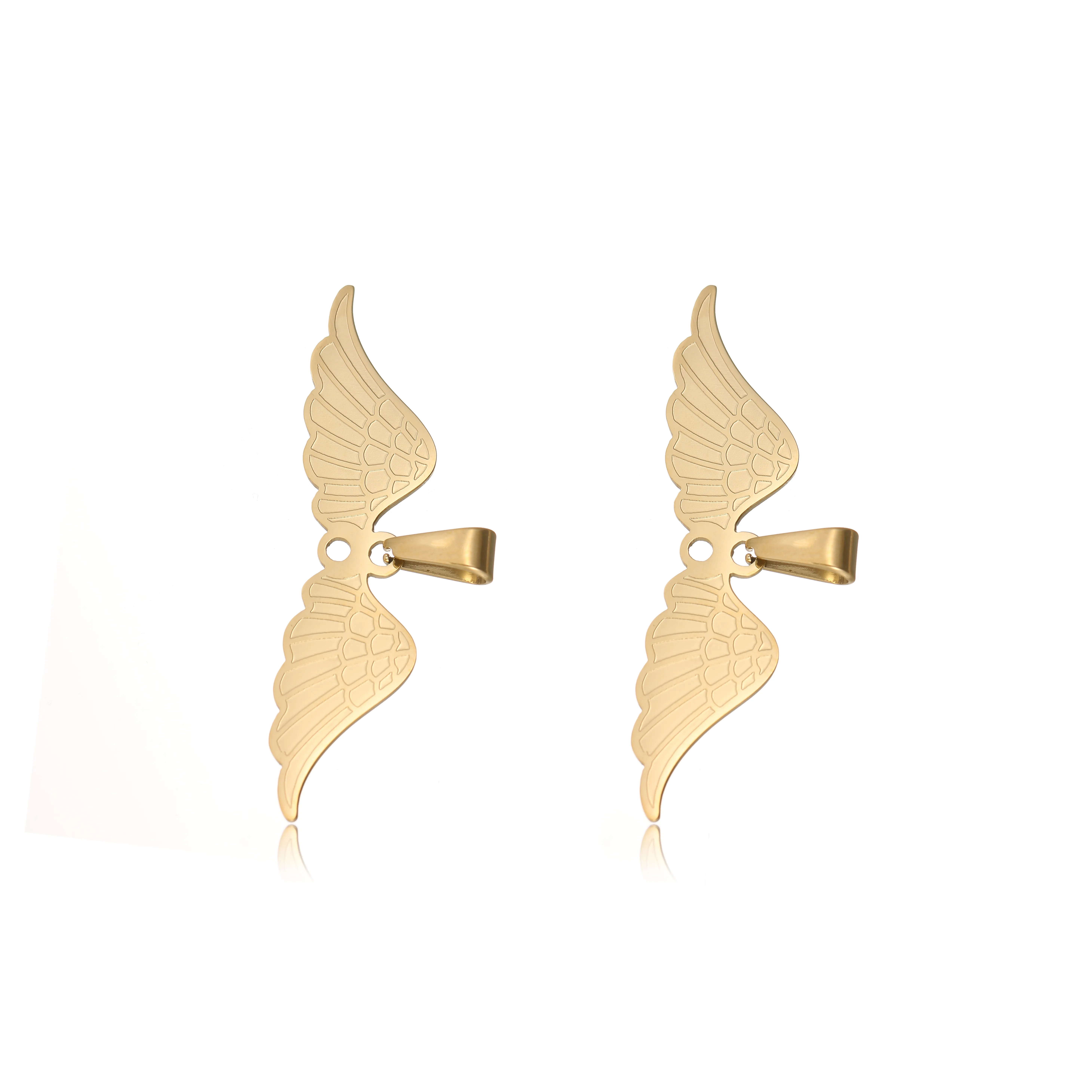 

Hot Selling Stainless Steel Angle Wings Large Pendant Mens Necklace Stainless Steel Pendant