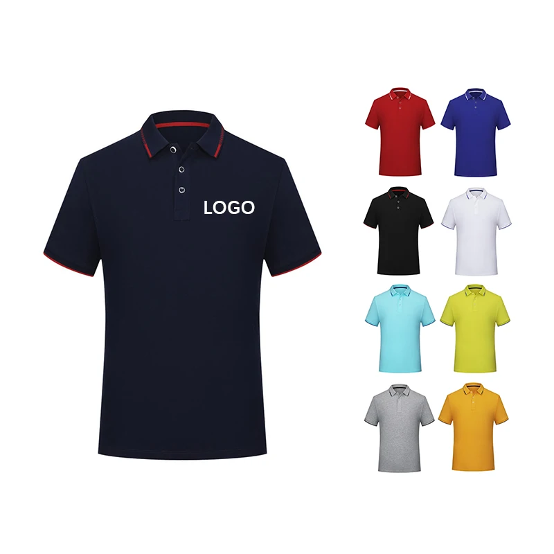 

Custom Embroided Logo Man Golf Wear Plus Size T-shirts Men 100% Cotton Breathable Polo Tshirt
