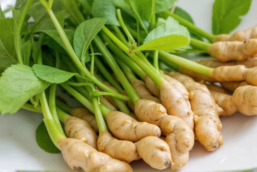 Ginger plant in container showing proper soil depth and growth pattern for home cultivation
