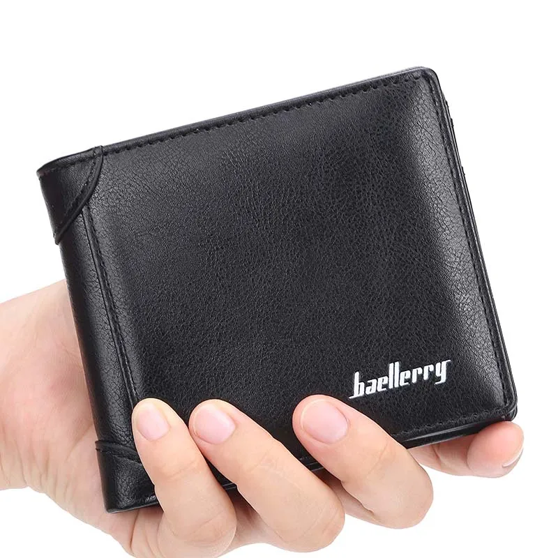 

Baellerry 2019 New Antique PU Leather Short Wallet For Men,Male Vertical Coin Purse, Black,brown,dark brown