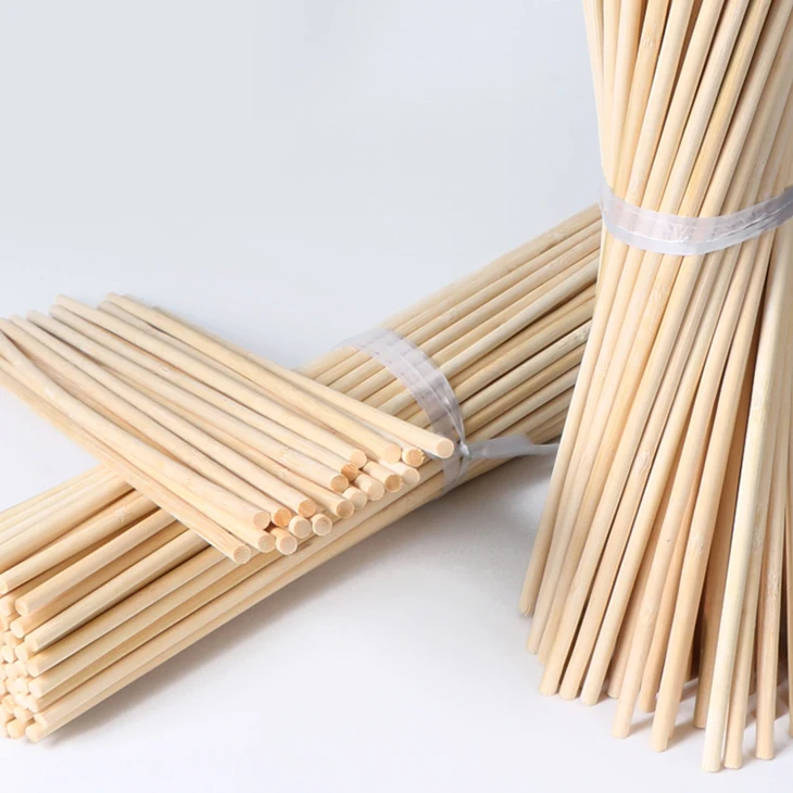 4 mm Bamboo Stick China Round Flat Tips On Both Side Bamboo Craft Diffuser Flower Handicraft Kite Stick  