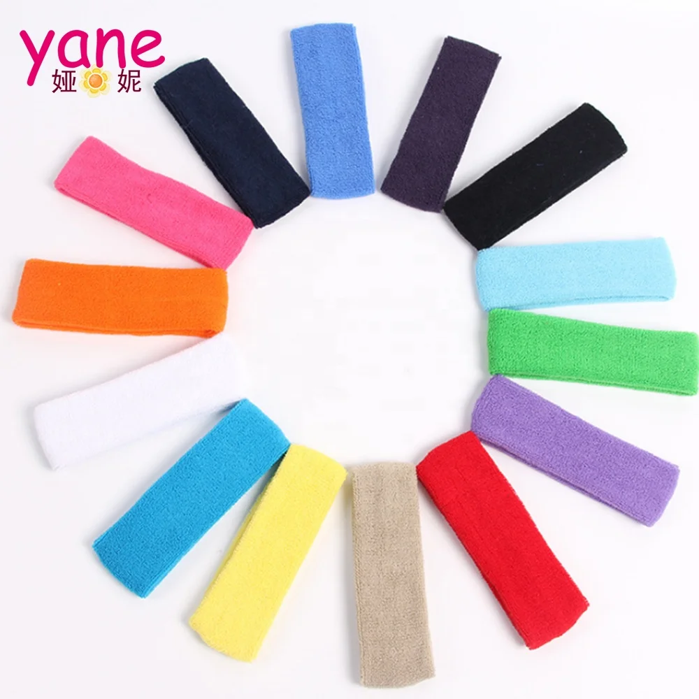 

Wholesales pure color towel sport wide wrap headband and 21 colors yoga headband for women