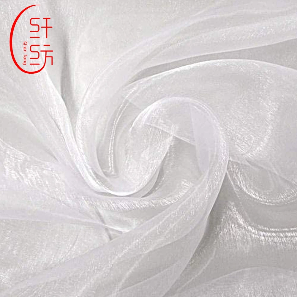 

1 METER Bridal Solid Sheer Organza Fabric Bolt for Wedding DressFashion Crafts Decorations Silky Shiny Organza 59inch