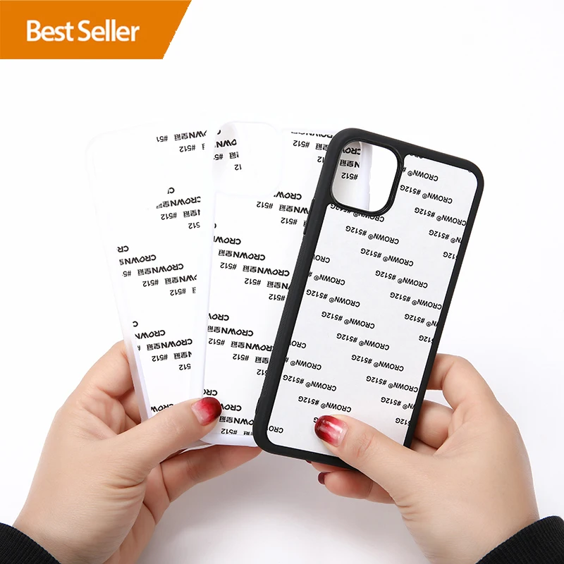 

sublimation 2 in 1 phone case Custom tpu pc 2d Soft plastic cell phone case sublimation blanks cover for iPhone 11 pro max, Black blank