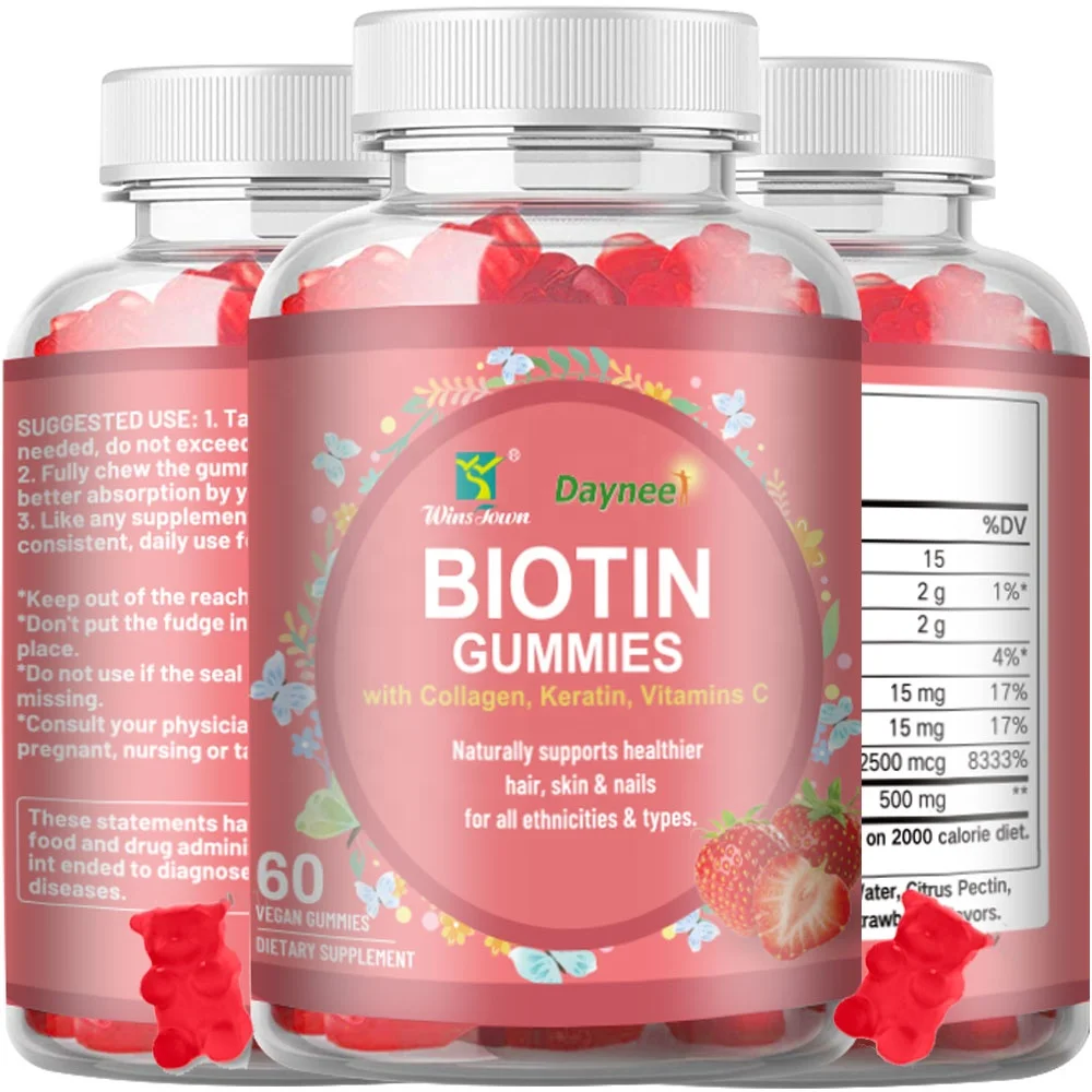 

Biotin gummies collagen vitamins supplements Hair Multivitamin Gummy to lighten the skin whitening soft fudge