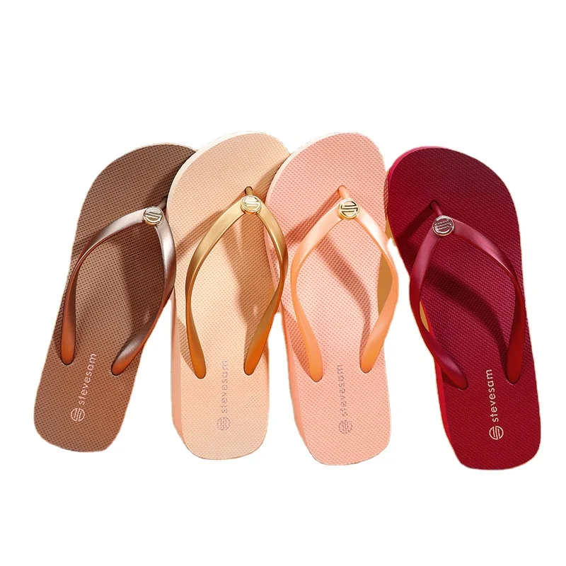 

Thick Wedge Bottom Rubber Flip Flops For Women Beach Shoes, Customized color