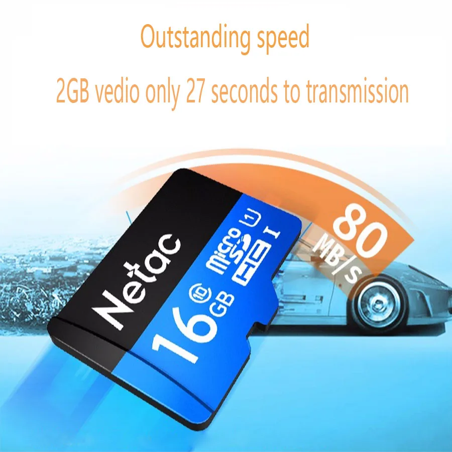 Netac Class 10 U1TF card. 16GB TF Memory Card. Full Capacity MicroSD Card for Mobile Phone - ANKUX.COM
