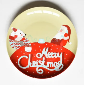 
creative 8 inch ceramic christmas Plates dinner dish for home restaurant hotel 