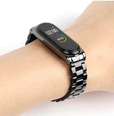 For Xiaomi Mi Band 4 Metal Strap Screwless Stainless Steel For Mi Band 4 Bracelet Xiaomi Mi band 4 NFC Metal Replacement Strap