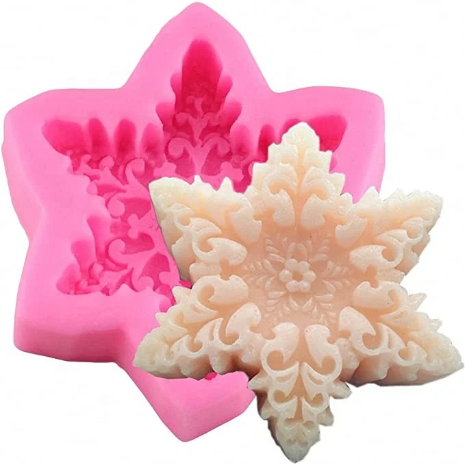 

Christmas Snowflake Shaped Silicone Mold for Chocolate Candy Wax Melts Soap Oreo Candle Resin Clay Soap Gum Paste Fondant Cake