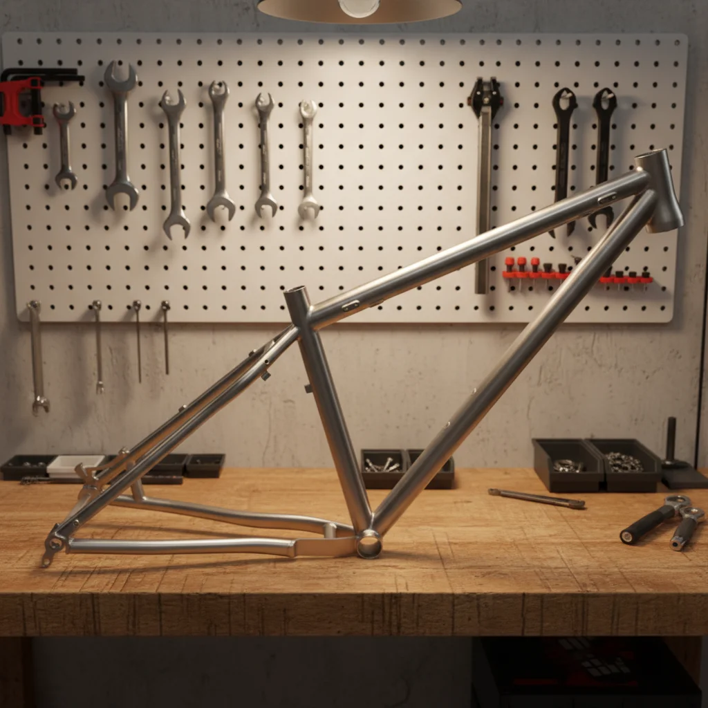 Thru-axle 12*142/148 Grade 9 Titanium Alloy Bike Frame 27.5'' with BSA68 Bottom Bracket and Post Brake for Mountain MTB Bicycle