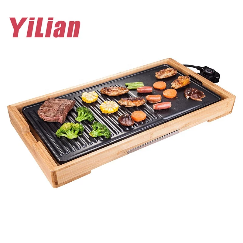 
Luxury Korean Reversible Griddle For Fried Beef Ssquid Stovetop Cast Iron Electric Plancha BBQ Grill Pan  (62402191998)