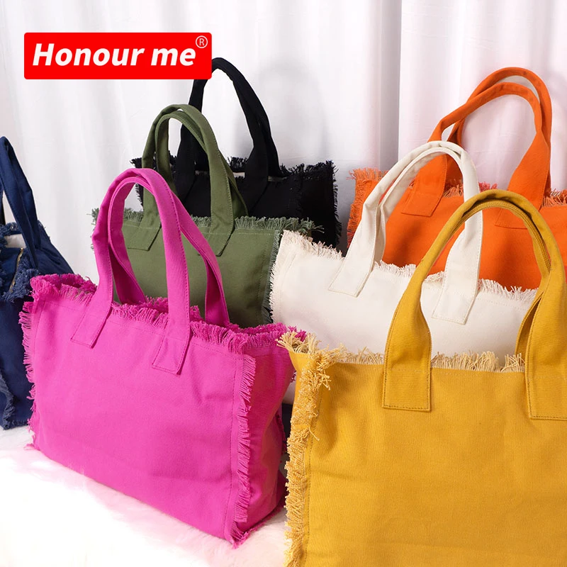 

Luxury women's tote bag Canvas Handbag Travel shopping beach Canvas Tote Bag