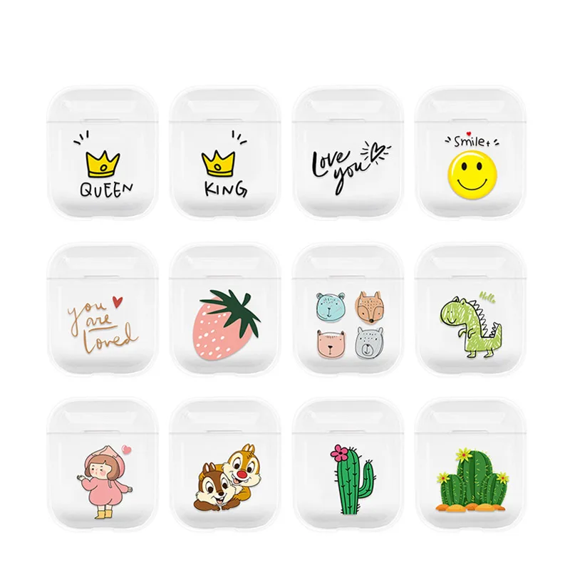 

Custom logo Transparent Hard PC Clear Airpod Case Earphone Cover Accessories for Apple Airpods Case, Multi colors