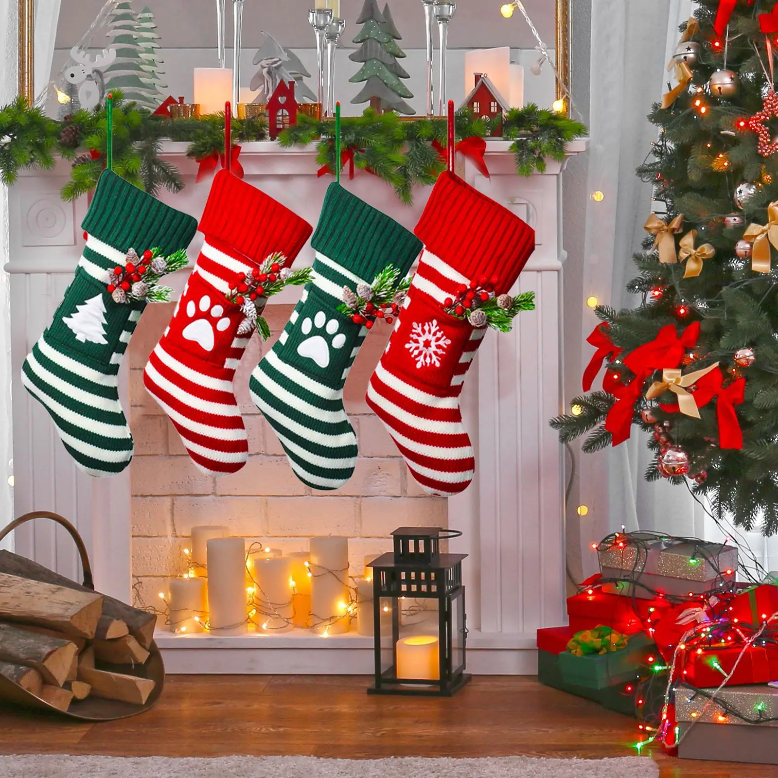 

New Year Gift Christmas Decoration Supplier Sock Cartoon Gift Christmas Stockings