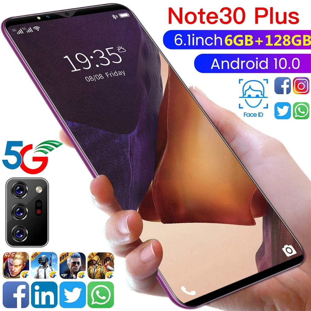 

tecno camon 18 pro Note30 plus Made in China Android Cell Phones original used phone 13+24MP Camera