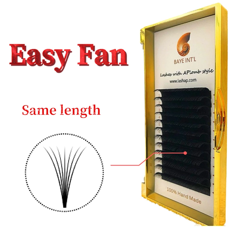 

LASHAP high quality auto fan same length mink eyelashes extension supplies C/D/DD volume matte black private label lashes