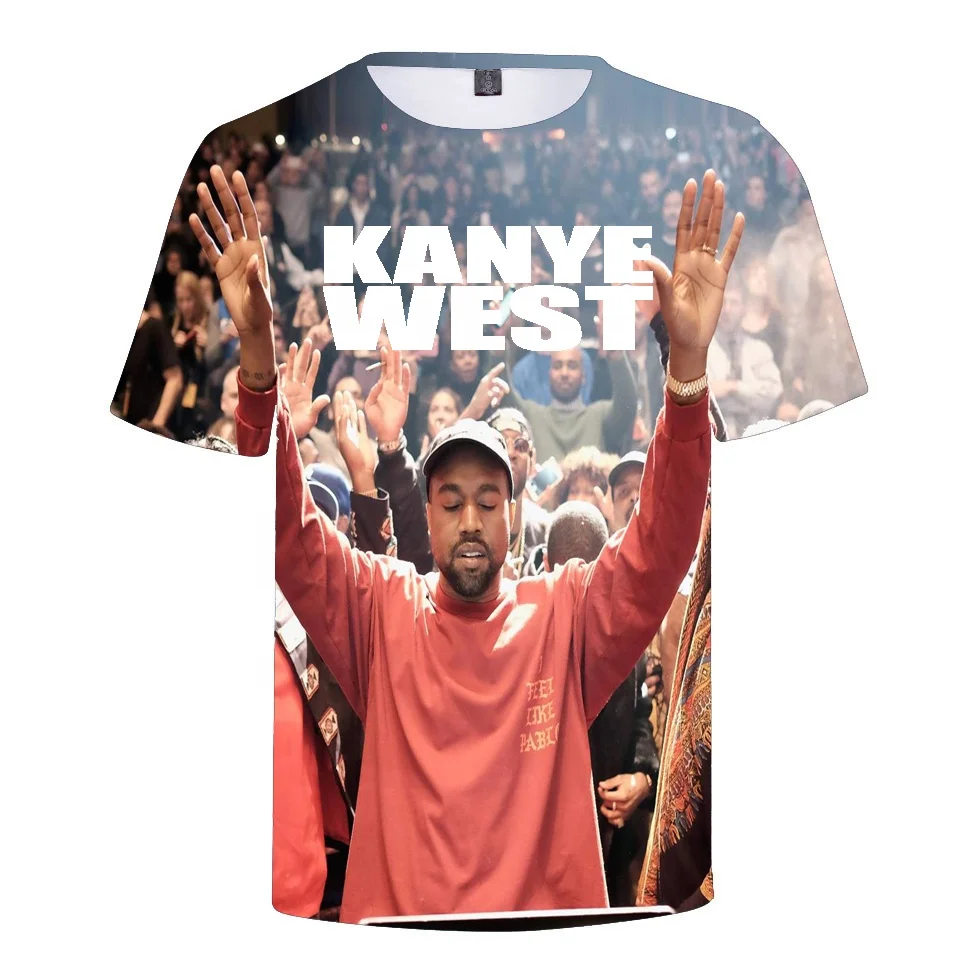 

Hot sale new design 3d printed kanye west t shirt kanye t shirt