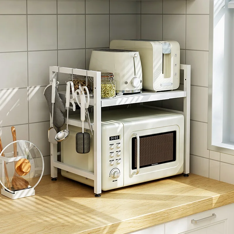 

Telescopic Adjustable Kitchen oven stand microwave oven rack Storage holder