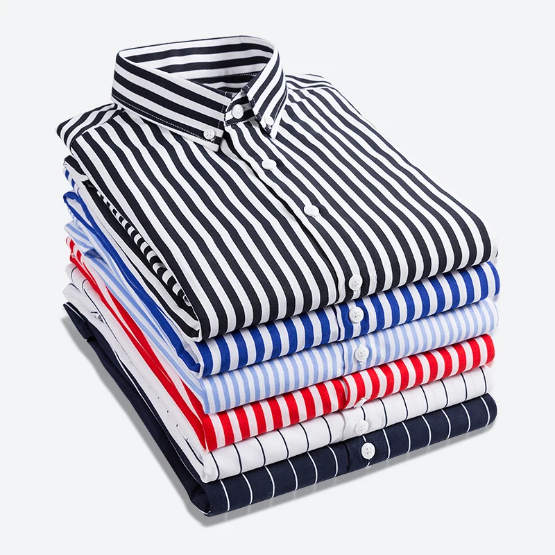 

2021 Summer Hot Sale Striped Shirt 7 Seven Point Sleeve Shirt For Men, Picture shown